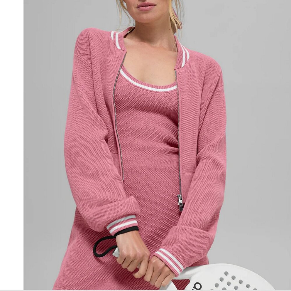 Tennis Club Sweater Knit Full Zip Jacket NEW w/tags